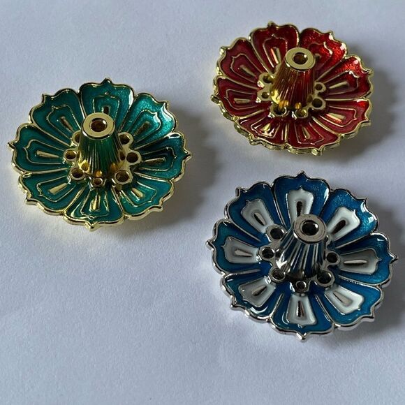 Incense Bundle of 3 Shimmering Holders Red, Blue & Green (VERY SMALL) - Picture 11 of 14